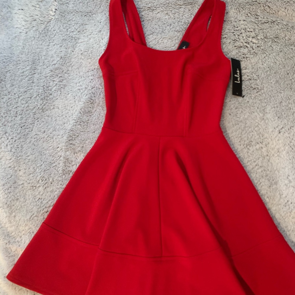 Red Loose fit lulu dress
